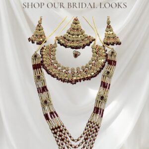 6-piece Red Bridal Jewelry  Set 