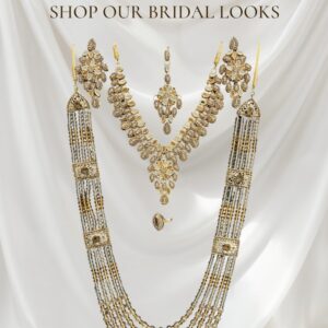 6-piece Antique Golden Bridal Set
