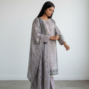 Teal Embroidered 3‑Piece Pakistani Winter Suit