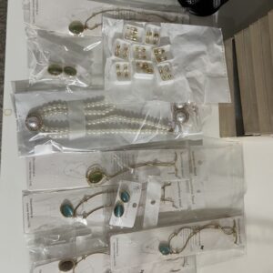 Antique Gold Floral Link Jewelry Set